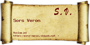Sors Veron névjegykártya